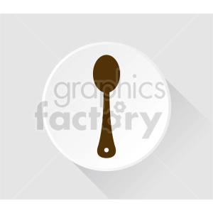 spoon on plate vector clipart