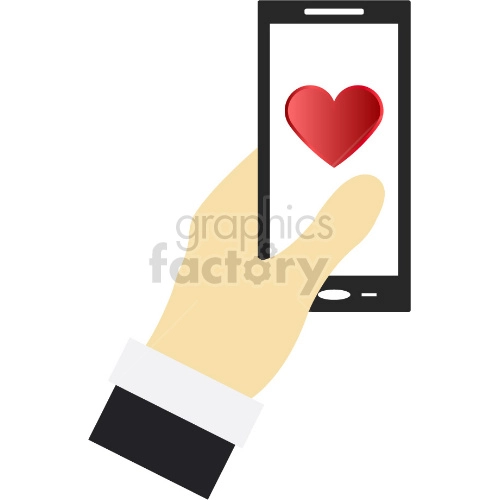 mobile dating vector clipart