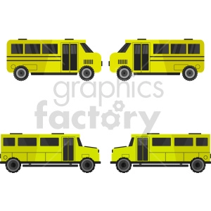 yellow short bus vector graphic bundle