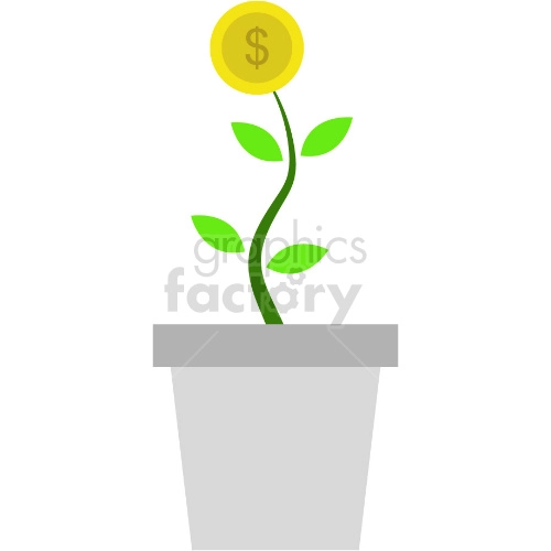 money plant vector graphic