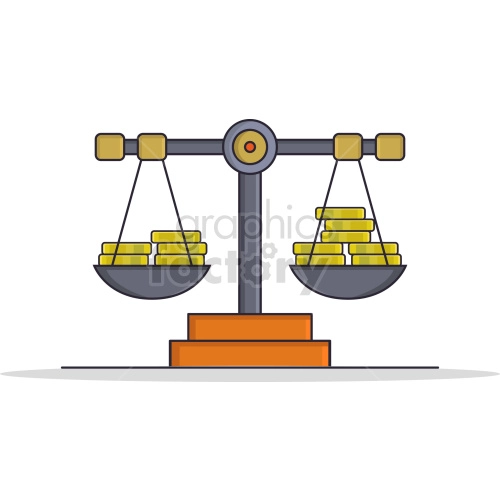 justice scale flat icon graphic