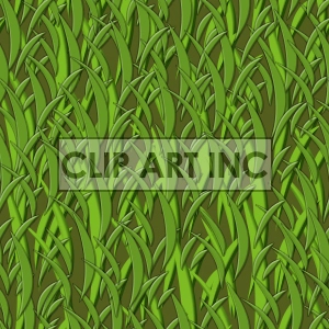 An intricate clipart image featuring a dense pattern of green grass leaves on a darker background.