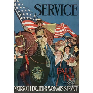 National League for Woman's Service Vintage Poster