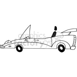 Cartoon Convertible Car