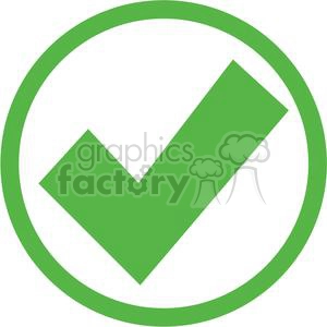 A green check mark inside a green circle symbolizing confirmation or approval.