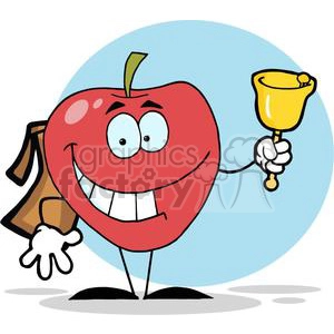 2853-Happy-Apple-Ringing-A-Bell-For-Back-To-School