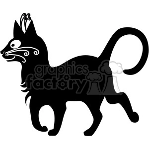 Stylized Black Cat – Whimsical Feline