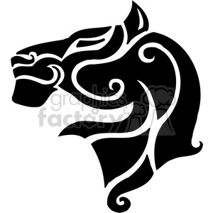 Elegant Horse Head Silhouette for Tattoos and Vinyl Decals