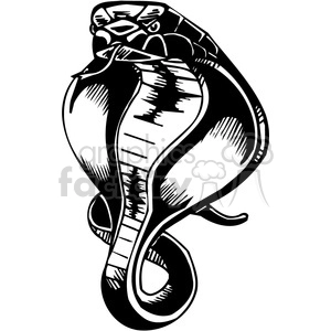 Aggressive Cobra Snake - Vinyl-Ready Tattoo Design