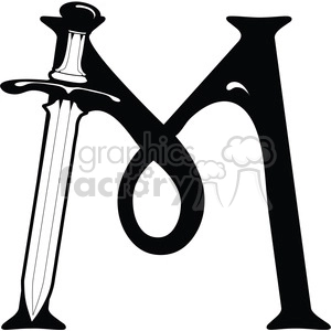 Letter M Sword