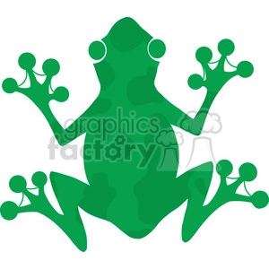 Funny Green Frog Silhouette