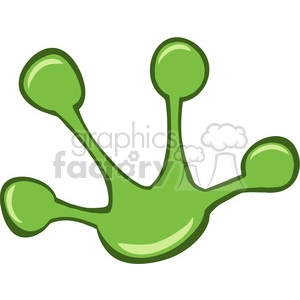 Cartoon Frog Footprint