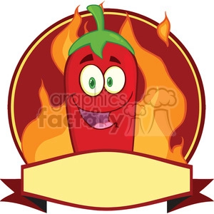 6785 Royalty Free Clip Art Red Chili Pepper Cartoon Mascot Logo