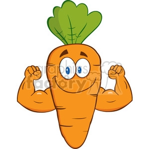 Strong Cartoon Carrot