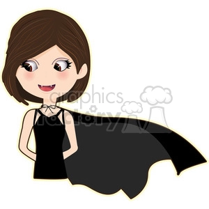 Vampire Girl cartoon character vector image