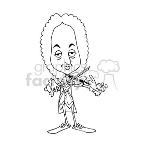 Vivaldi bw cartoon caricature