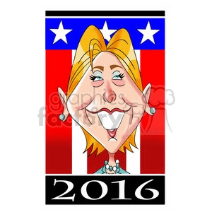 hillary 2016 sign cartoon