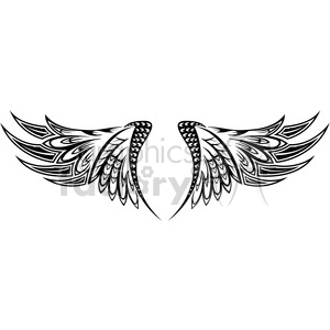 vinyl ready vector wing tattoo design 030