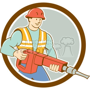 construction worker jackhammer carry CIRC