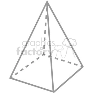 geometry 4 sided pyramid math clip art graphics images