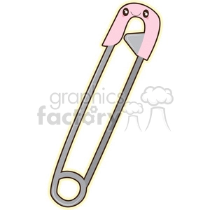 Safety Pin cartoon character vector image