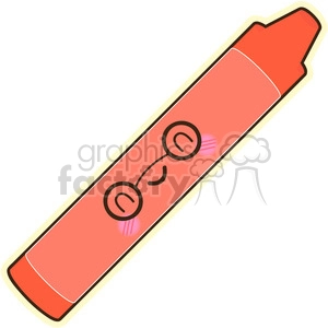 Crayon cartoon character vector clip art image