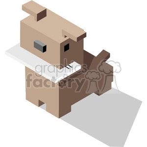 dog with mail in its mouth vector icon