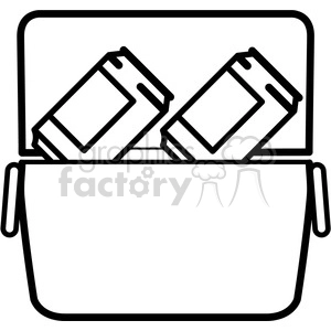soda cans in a cooler icon