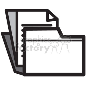 folder clip art black and white