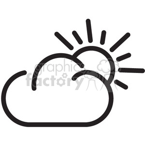 weather partly cloudy vector icon