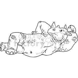 sexy rhino vector illustration
