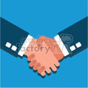 hand shake partner agreement flat design vector art