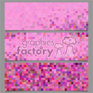 Clipart image consisting of three blocks of pixelated pink patterns with varying shades and densities.
