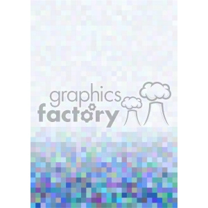 A pixelated clipart image with a gradient effect transitioning from white at the top to various shades of blue and purple at the bottom.
