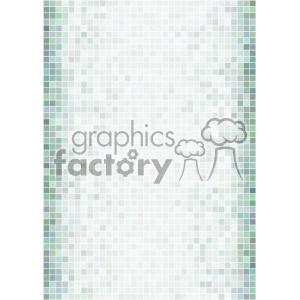 A mosaic pattern with small, square tiles in soft, pastel colors ranging from green to gray, arranged in a gradient manner with lighter colors in the center and darker shades towards the edges.