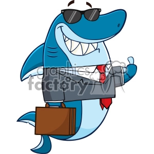Cartoon Business Shark