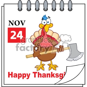 thanksgiving calendar clipart