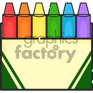 Box of crayons vector art