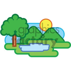 pond nature icon