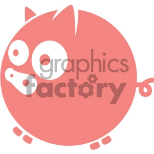 vector cartoon piggy bank icon