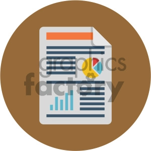 profit and loss circle background vector flat icon