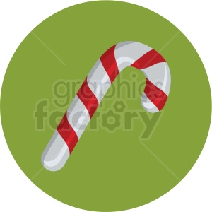 candy cane vector flat icon clipart with circle background