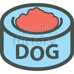 dog food bowl vector icon
