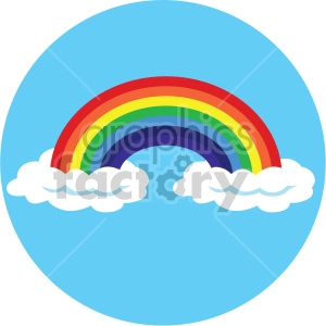 st patricks day rainbow on circle background