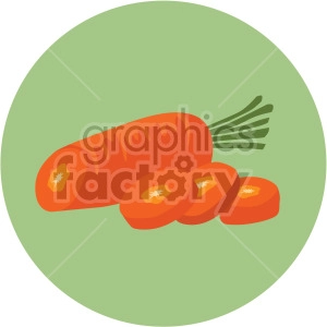 sliced carrot with circle background