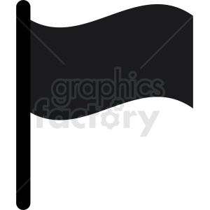 Keywords: Black Flag, Waving Flag, Monochrome, Simplified Flag, Flag Icon, Graphic Element.