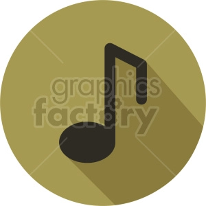 music note vector icon graphic clipart 3
