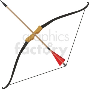 bow and arrow weapon vector clipart