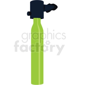 green scuba diver tank vector clipart