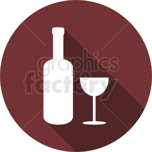 wine bottle with glass on dark red background